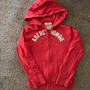 Abercrombie & Fitch Kids red zip up hoodie